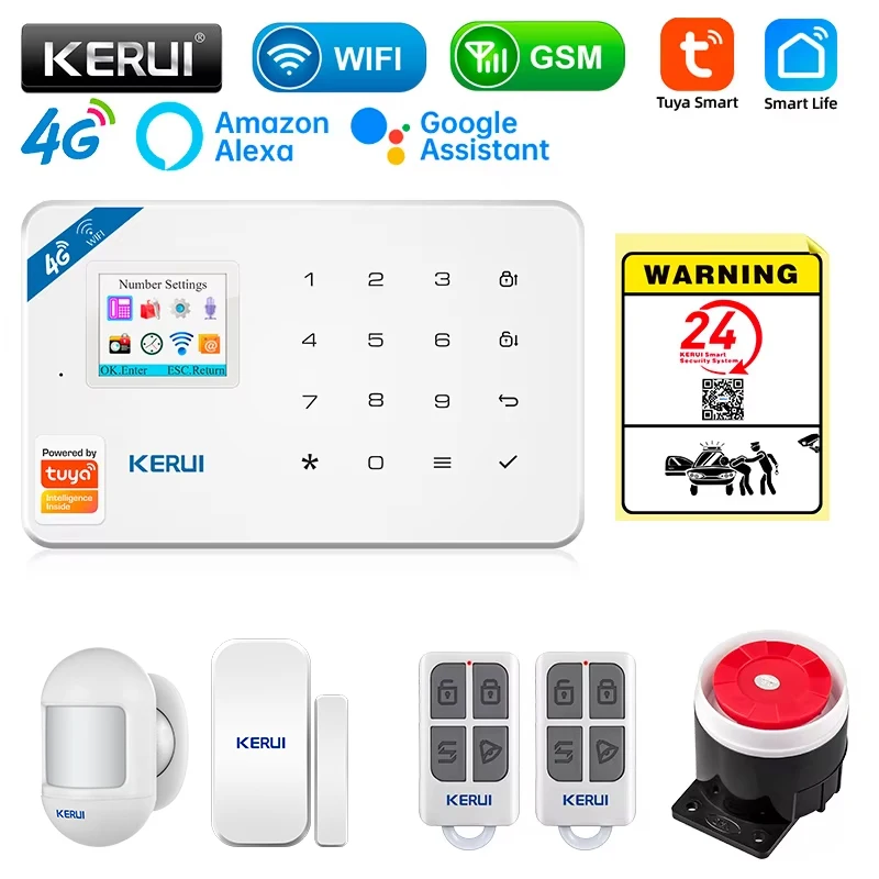 Smart Home Automation Diy - Комплект охранной сигнализации KERUI W184 4G