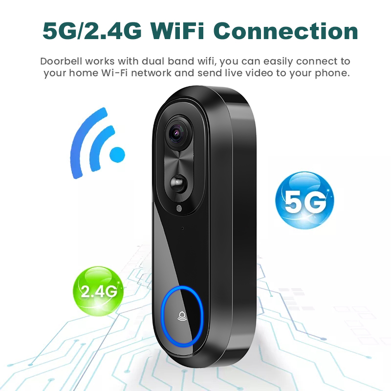 5G 2,4G Wi-Fi видео дверной зв – обзор и цена Smart Doorbell Wired