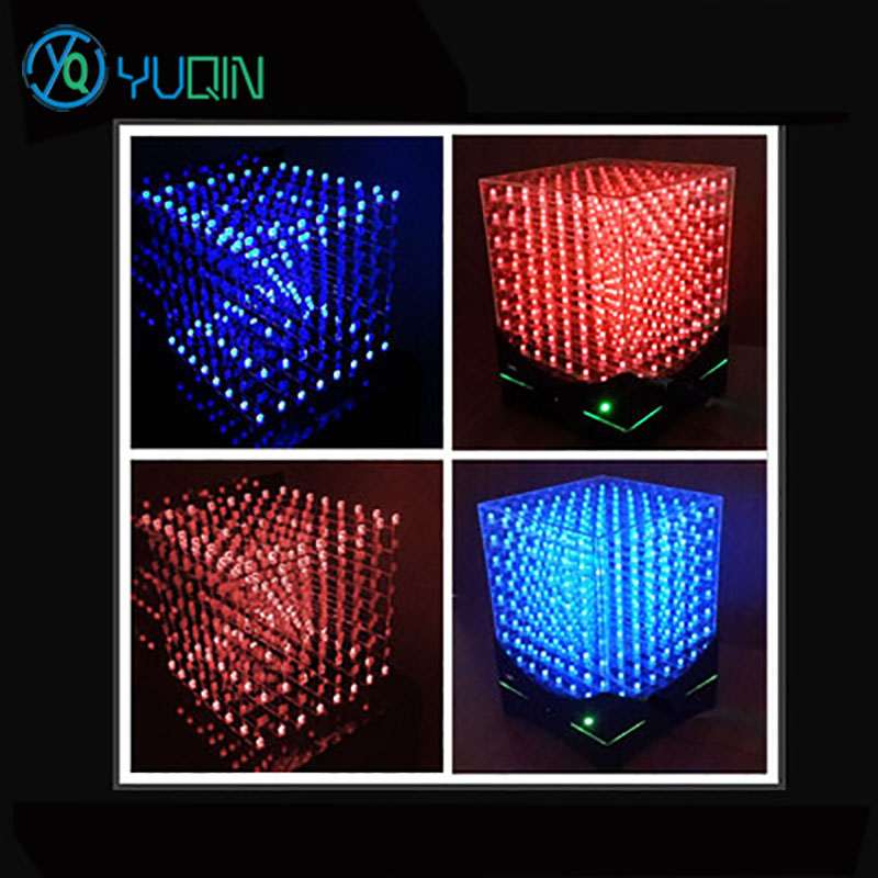 DIY 3D8 светодиодный комплект  – обзор и цена Rgb Led Matrix 8X8